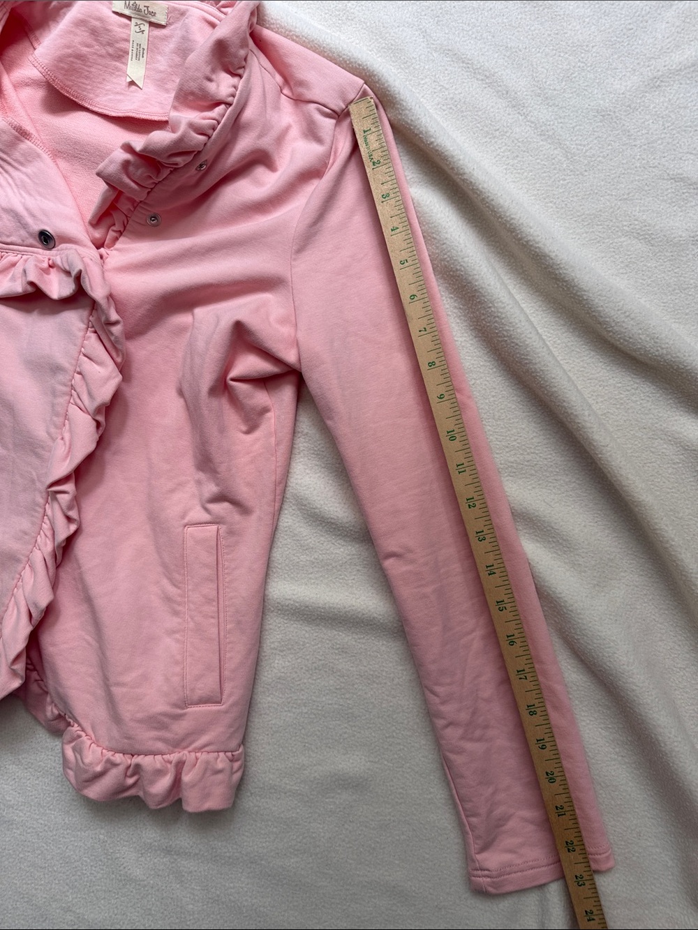 Matilda Jane Light Pink Ruffle-Front Jacket - Picture 8 of 12